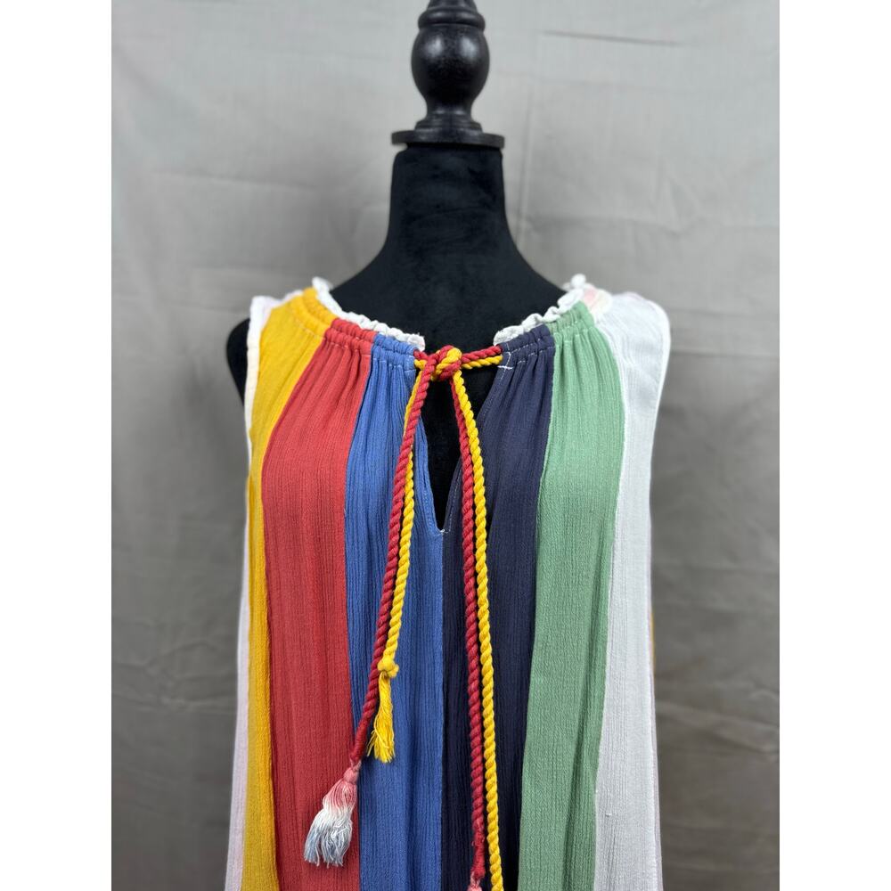 Women's Banjara Multicolored Bohemian Sleeveless Shirt, Size M - Picture 2 of 7